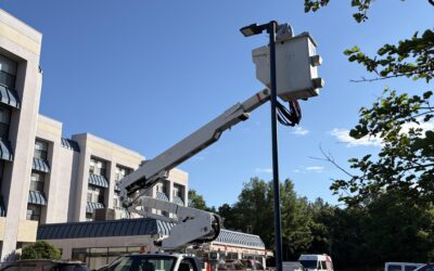 LED Pole Lights at Best Western Hotel in Elkridge, Md
